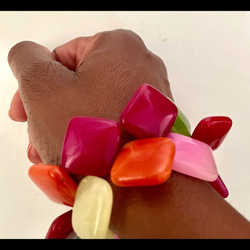 Multi color acrylic bracelet